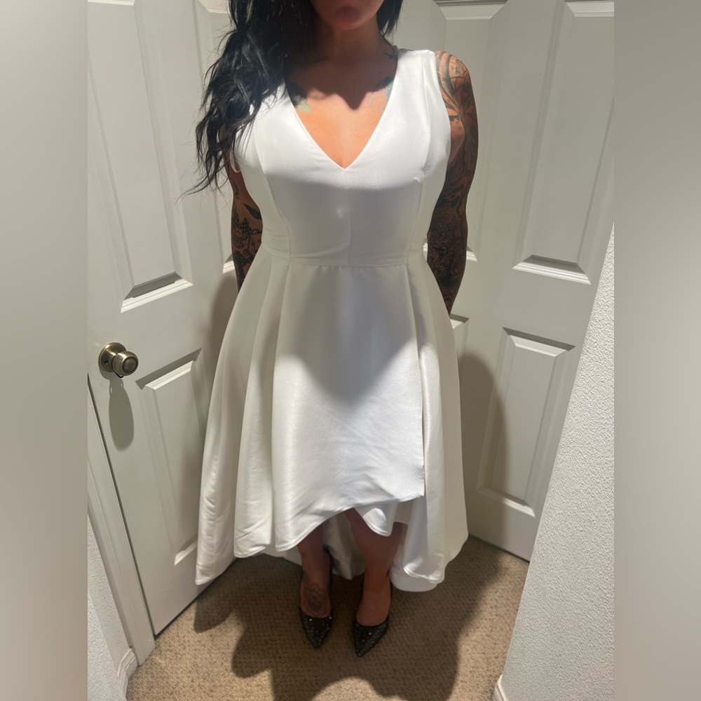White Dress Hi-Lo